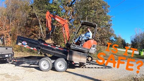 will mini excavator fit in dump trailer|kubota mini excavator dump trailer.